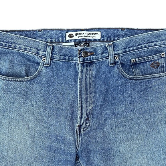 Harley Davidson‎ Jeans Mens 38 blue classic denim motoclothes biker pants - Picture 3 of 8